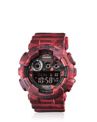 G-Shock Absolute Red Camouflage Digital Watch for Men - Lyst